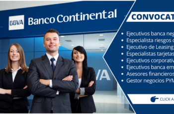 El Banco BBVA brinda la oportunidad de ser parte de su destacado equipo laboral