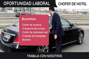 Oferta de Empleo: Conductor para Cadena Hotelera de Alta Categoría