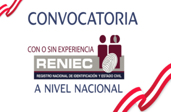 RENIEC: Nuevas convocatorias.  Personal de emergencia