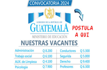 MINISTERIO DE EDUCACIÓN DE GUATEMALA: BUSCA NUEVOS EMPLEADOS