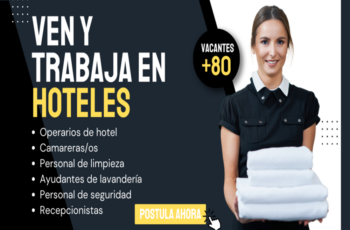 ¡Únete a la industria hotelera con más de 80 plazas disponibles!