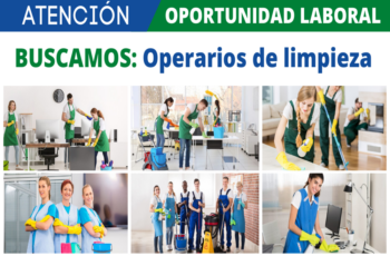 Se busca personal para el puesto de Operarios de Limpieza