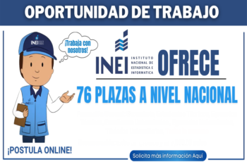 INEI 2024 CONVOCATORIA: Monitores de Calidad – Analista de Programación
