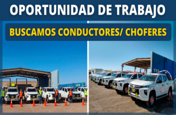 Se requiere Chofer para Laborar en Mina ¡POSTULA YA!