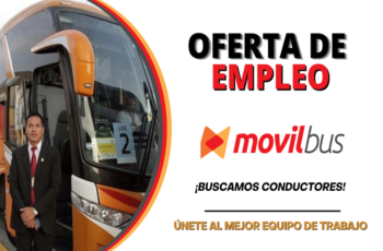 ¡Únete a MOVIL BUS S.A.C! Tenemos vacantes disponibles. Aplica ahora.