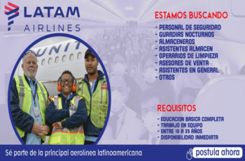 Únete a Nuestro Equipo Aéreo: LATAM Airlines Busca Talentos