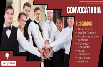 Solicitados mozos y azafatas para servicio de restaurante. ¡Aplica ahora!