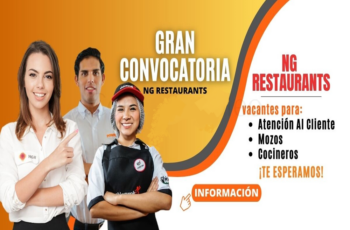 NG RESTAURANTS: Estamos en busca de personal especializado