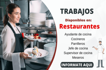 Vacantes Disponibles en el Área de Cocina