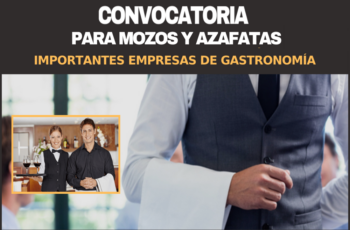 Empleo disponible: Mozos y azafatas buscados. ¡Aplica hoy mismo!