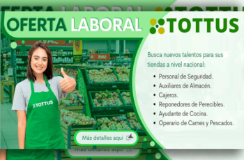 Tenemos nuevas ofertas de trabajo en Hipermercados Tottus