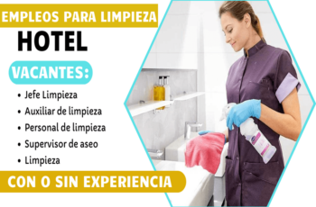 Trabaja como Operario de Limpieza en Hoteles: Postula Aquí