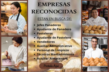 Buscamos Personal con experiencia en Panaderías
