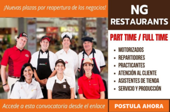 NG Restaurants: Abre su nueva convocatoria de trabajo